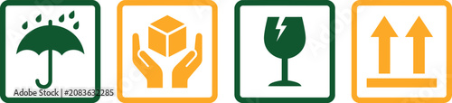 Photos Set of icons representing protection care