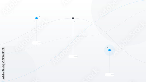 Fotografie Abstract technology background with connected points and lines