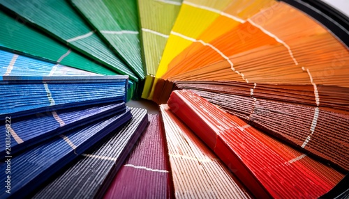 a close up of a color wheel with a rich variety of hues showing the full spectrum of shades concept of color theory and harmony