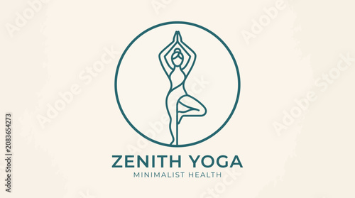 Zenith Yoga Logo Featuring Elegant Female Pose.