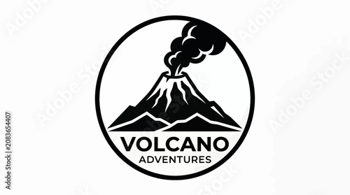 Volcano Eruption Logo Design for Adventure Brand.