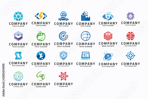 22 Modern Technology Logo Bundle

