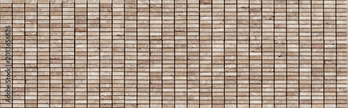 Beige brown natural stone mosaic tile texture