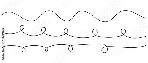 Принти на полотні Squiggle line design element