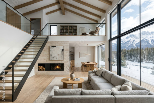 Duplex with views of the snowy mountains