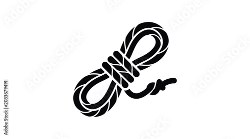 Canvastavla Coiled Rope Knot Silhouette On Transparent Background