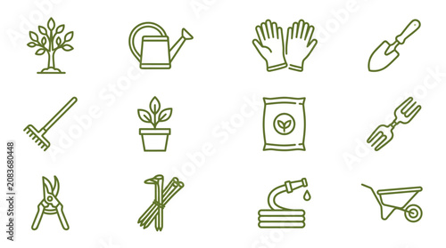 Canvastavla Garden maintenance and landscaping icon collection.