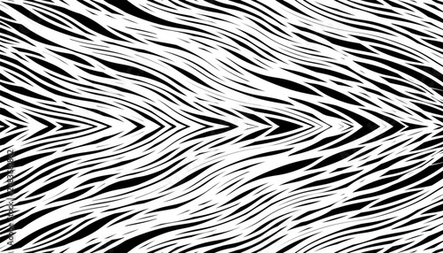 Foto Black and white abstract and smooth wavy effect pattern with sharp arrows ways for sporty background and jersey design