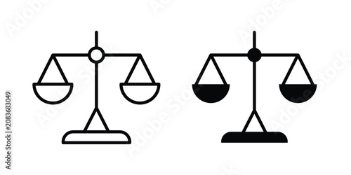 Cuadro en lienzo justice scale icon