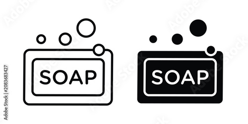 Obraz na płótnie Soap with bubbles icon