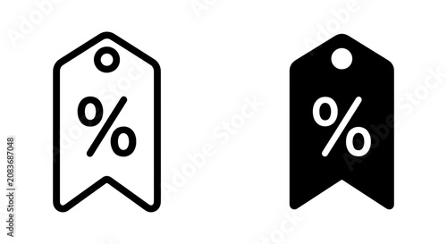 Discount Tag Icons, Percentage Symbol Labels, Sale Price Markers, Retail Offer Graphics