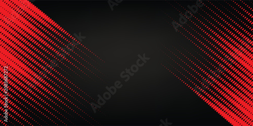 Canvastavla Abstract brush, stroke, Red grunge brush stroke on dark black background