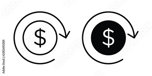 Tableau sur toile Money refund icon