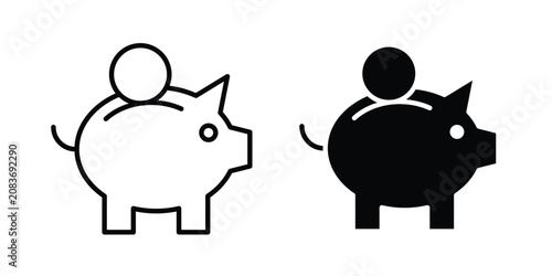 Fotografie Piggy bank icon