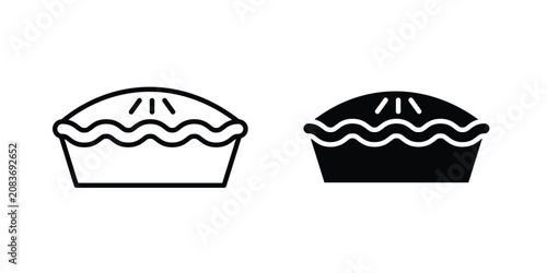Bild auf Leinwand Pie icon