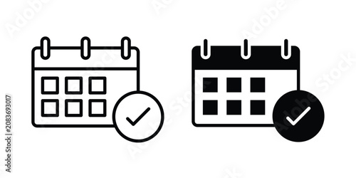 Canvastavla Calendar check icon