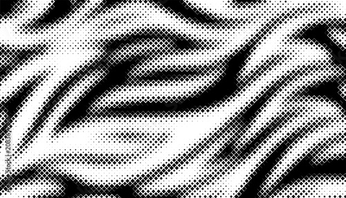 Black and white abstract halftone pattern with geometric shapes for sporty and modern background element. Editable graphic resource. Vector Format Illustration. EPS10 