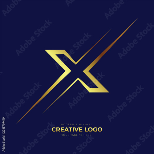 CM Letter Logo Luxury Gold Triangle Monogram for Business Brand
