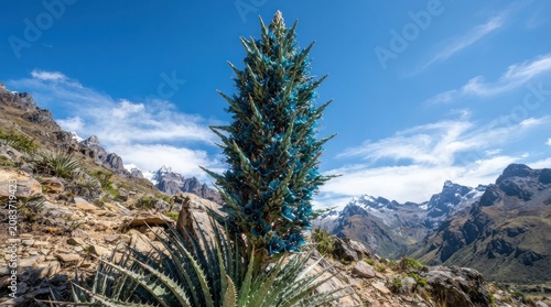 mountain landscape with blue sky