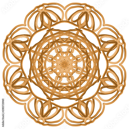 Tablou pe pânză an intricate mandala with floral elements and distinctive geometric patterns often used in decoration or art