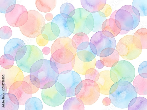 Abstract pastel watercolor circles representing molecular immunology concept