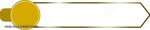  Luxury golden text box banner template with pointer shape