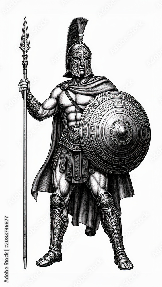 Fototapeta premium romano, caballero, medieval, armadura, espada, robot, soldado, guerrera, belico, historia, metal, 3d, casco, fantasía, estatua, antiguas, futura, mujer, arma, ilustración, ficción, seguridad, aislada