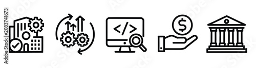 Obraz na plátně Asset management web banner icon concept featuring asset, life cycle, system, re
