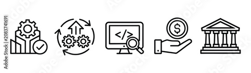 Obraz na plátně Asset management web banner icon concept featuring asset, life cycle, system, re