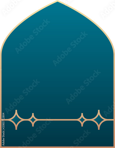islamic frame with stars