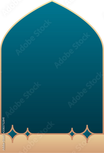 islamic vector illustration of a tropical beach
