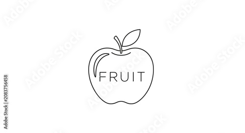 Drawing of a single apple.