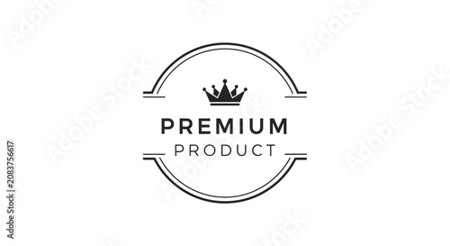 Premium product logo with crown.