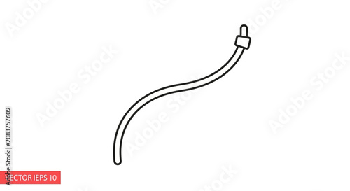 Foto Wire with metal tip closeup.