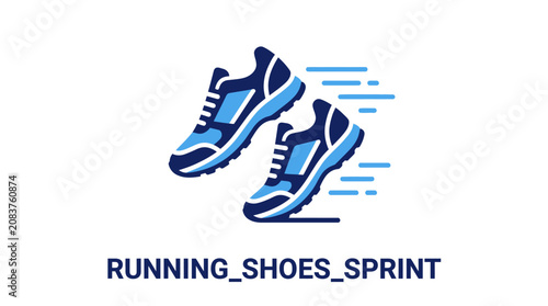 Photos Running shoes in motion fast sprint.