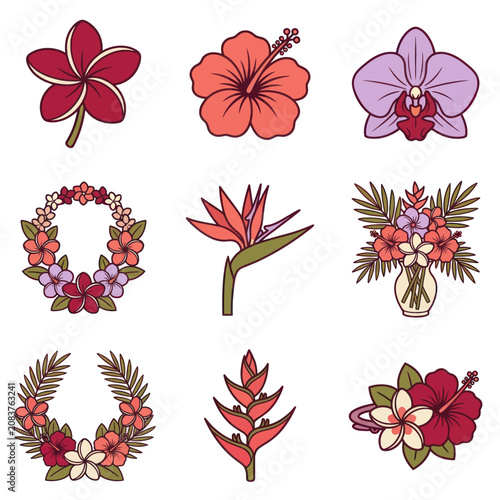 Colorful flowers and floral arrangements.