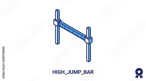 Bild auf Leinwand High jump sports equipment bar.