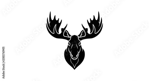 Quadro su tela Moose Head Antlers Animal.