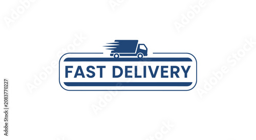 Fotografie Fast Delivery Truck Logo Icon.