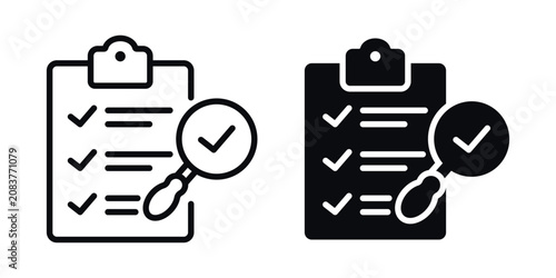 Foto Evaluation Icon Illustration Design Vector Set In Black