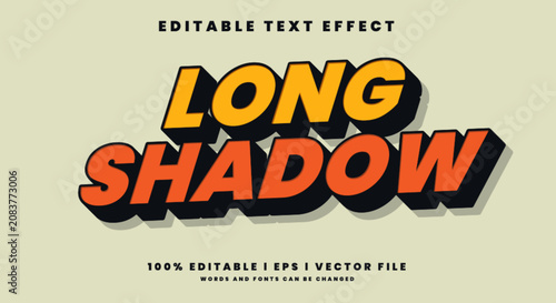 Foto Editable long shadow text effects