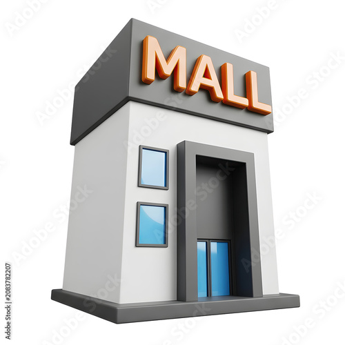 Mall Building 3D Icon
