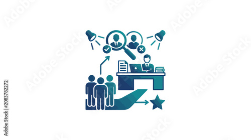 Bilde på lerret Business people teamwork collaboration concept.