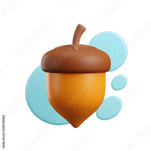 3D Acorn Icon