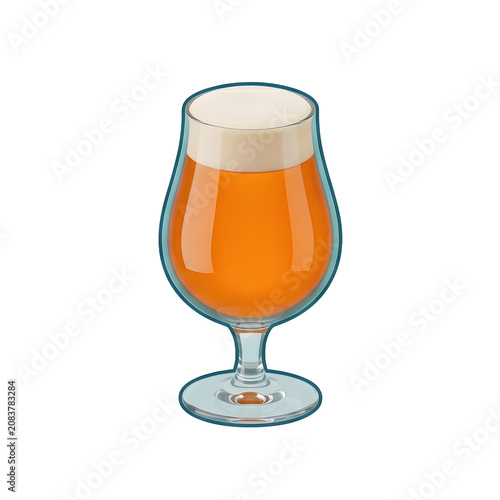 3D Beer Glass Icon