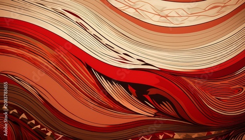 Abstract Red And Beige Southwest Native Background