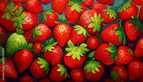 Strawberry Texture Abstract Background