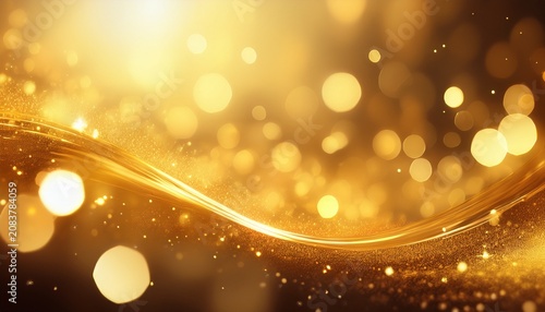 Abstract Gold Background With Soft Blur Bokeh Light Effect Background Bokeh