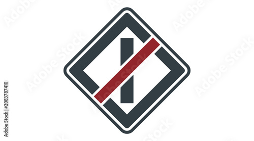No Left Turn Road Sign Symbol.