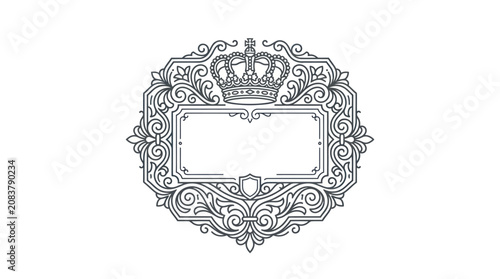 Tableau sur toile Ornate Royal Crown Emblem Design.